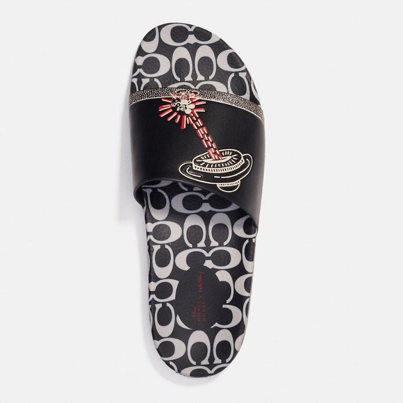 🐭❤️ Coach Disney Mickey Mouse X Keith Haring Slide Size 7 8 9 10 12 13 - Picture 6 of 12